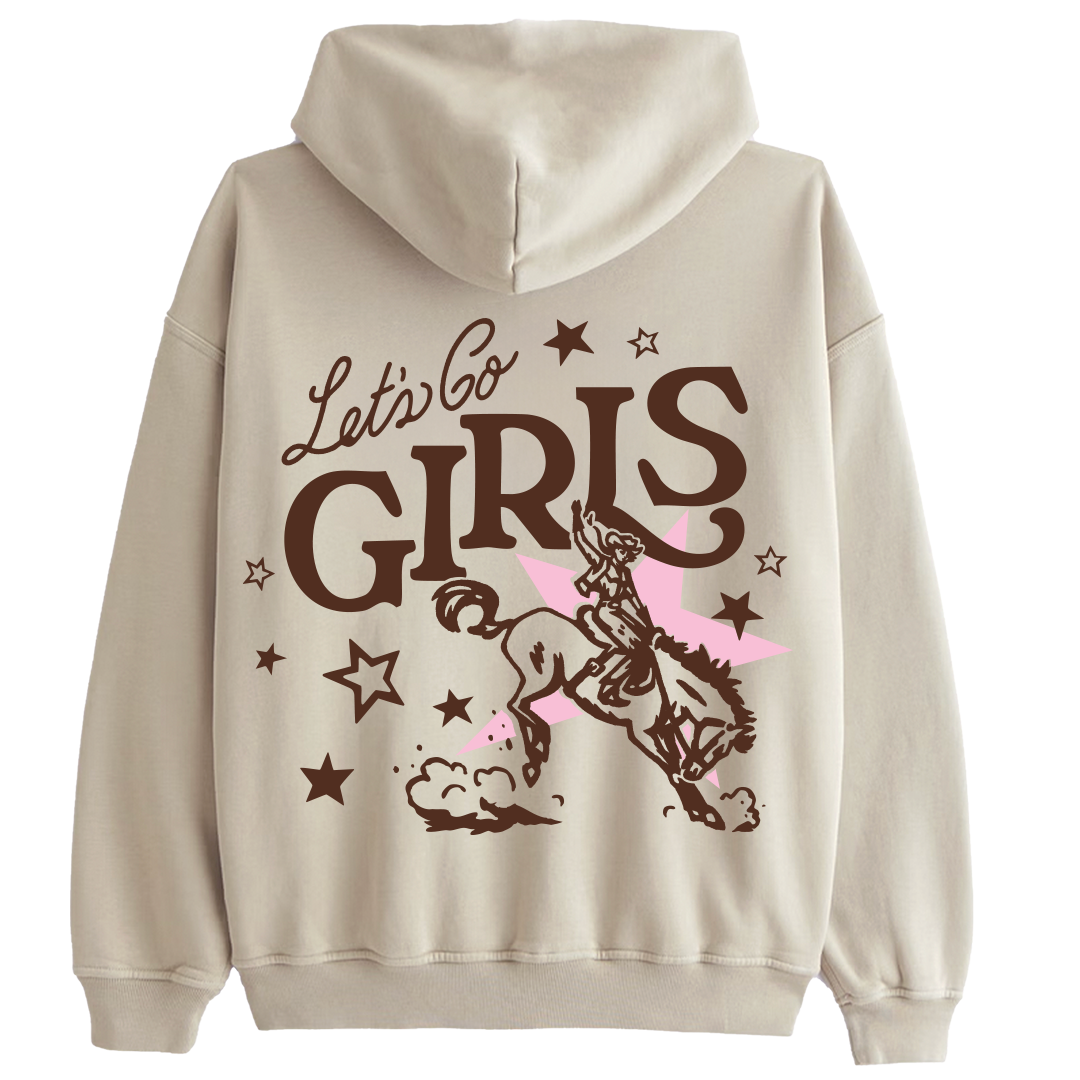 Let's Go Girls Tan Hoodie