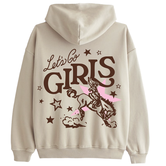 Let's Go Girls Tan Hoodie